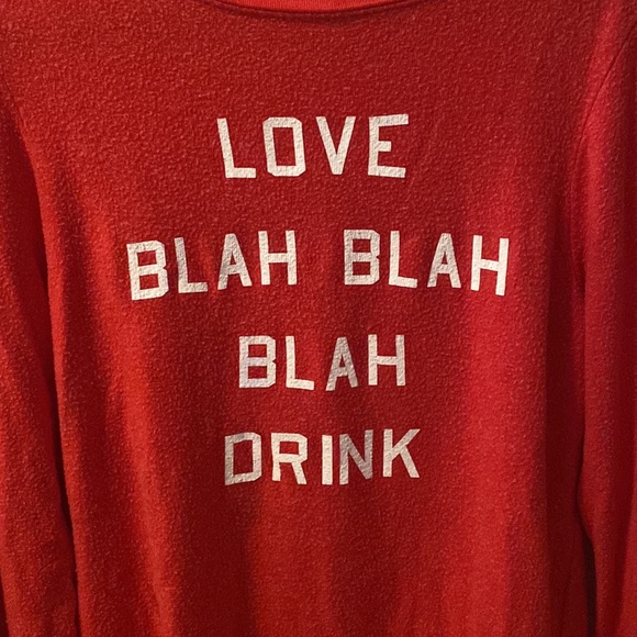 Wildfox “Love Blah Blah Drink” Sweater - Picture 2 of 4